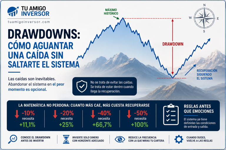 Drawdowns en inversión: la clave para no abandonar tu sistema en caídas