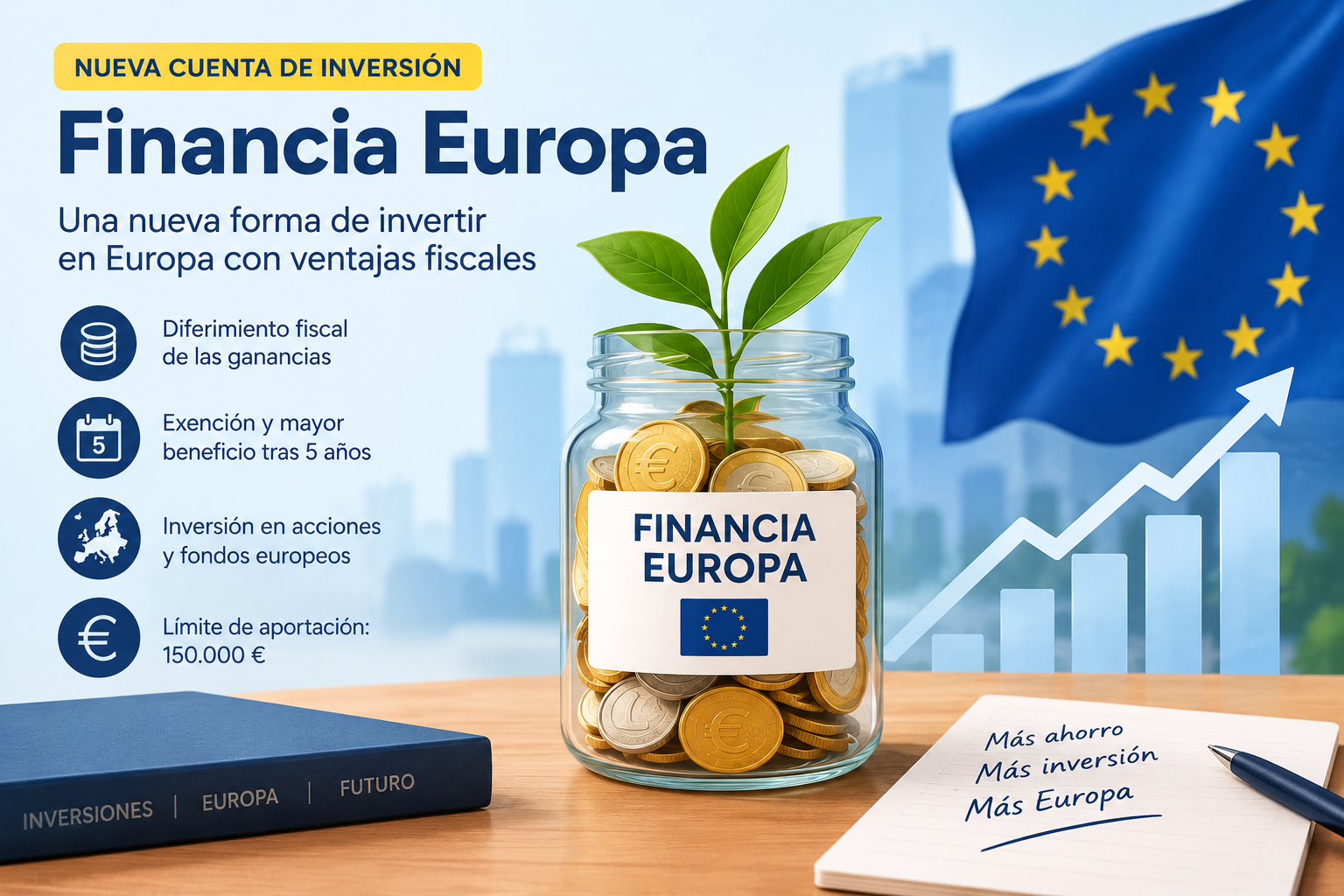 Cuenta Financia Europa ya es una realidad: una nueva cuenta para invertir con ventajas fiscales